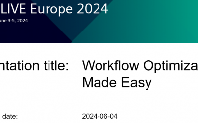 Realize Live Europe 2024- Workflow Optimization Made Easy